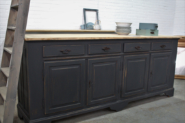 Grote robuuste industriele dressoir kast  black