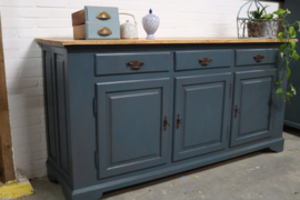 Dressoir eiken vintage blue chique