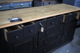 Apothekerskast / dressoir industrieel black