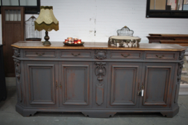 Dressoir kast antiek vintage grijs