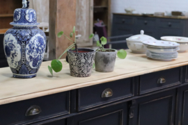 Dressoir vintage ''grachtenhuisje'' industrieel black
