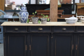 Dressoir vintage ''grachtenhuisje'' industrieel black