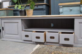 Tv kast vintage landelijk grijs