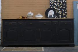 Dressoir ''loft'' doorleeft vintage black eiken