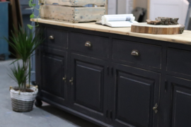 Grote industriële vintage dressoir kast black