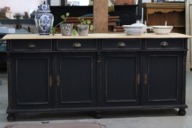 Dressoir vintage ''grachtenhuisje'' industrieel black