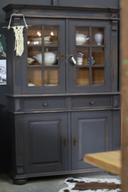 Buffetkast / vitrinekast vintage industrieel
