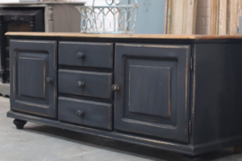 Tv kast vintage industrieel black