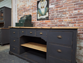 Toonbank XXL hout vintage industrieel