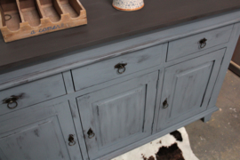 Prachtige boeren dressoir kast vintage blue