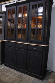Vitrinekast XL *grachtenpand* vintage black