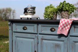 Buitenkeuken / dressoir bourgondisch vintage blue