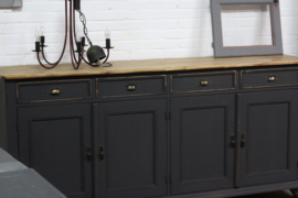 Dressoir / keukenkast warm black industrieel stoer