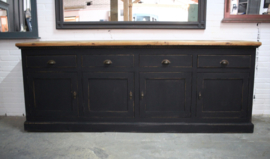 Grote robuuste industriele dressoir kast  black