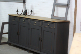 Dressoir / keukenkast warm black industrieel stoer