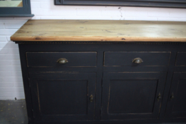 Grote robuuste industriele dressoir kast  black