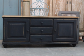 Tv kast vintage industrieel black