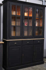 Vitrinekast XL *grachtenpand* vintage black