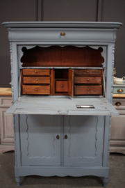 Antique blue sercretaire kast