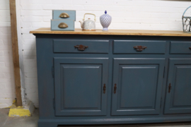 Dressoir eiken vintage blue chique