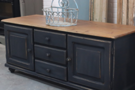 Tv kast vintage industrieel black
