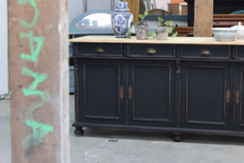 Dressoir vintage ''grachtenhuisje'' industrieel black