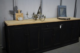 Grote robuuste industriele dressoir kast black