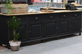 Grote industriële vintage dressoir kast black