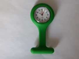 Horloge voor verpleegkundigen met siliconen hanger Donker GROEN