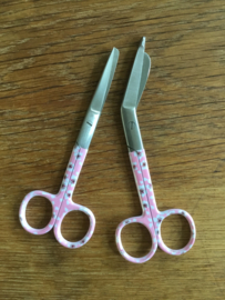 VERBANDSCHAAR RVS  Roze bloemen