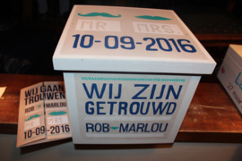 Trouwkistje Rob en Marlou