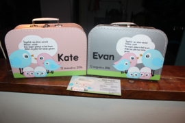 Geboortekoffertjes Kate en Evan