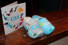 Geboorteklompjes voor Cas