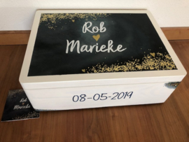 Trouwkistje / huwelijkskistje Rob en Marieke