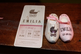 Geboorteklompjes Emilia