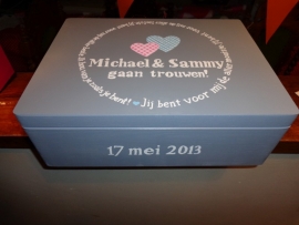 Trouwkistje Michael en Sammy