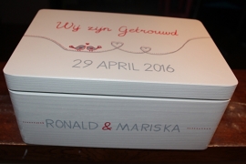 Trouwkistje Ronald en Mariska
