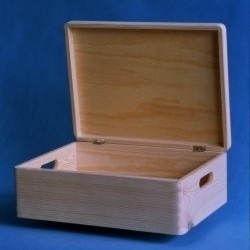 Houten kistje met deksel 40x30x15