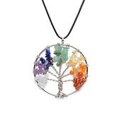 Chakra Rainbow Tree of Life pendant