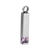 Ashouder Pendant Cube, purple Gemstone.