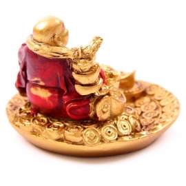 Wierookhouder Happy Boeddha Gold