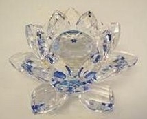 Kristal Lotus blauw