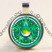 Green Moon  Pendant