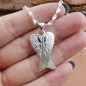 Crossed Angelwings pendant