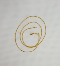 Slangenketting Gold plated 20 inch 52 Cm.