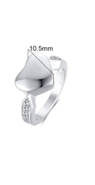 Urn ring Love Heart size 8.