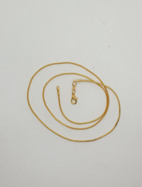 Slangenketting Gold Plated  24 inch- 60 Cm.