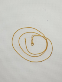 Slangenketting Gold plated 20 inch 52 Cm.