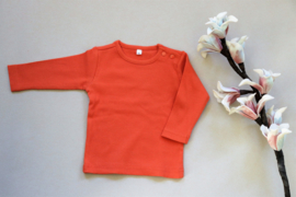 Baby shirt oranje met tekst maat 62
