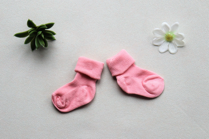 Licht roze sokken met naam 62/68